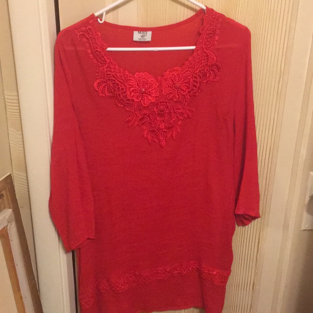 Red blouse